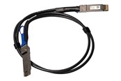 Kabel sieciowy - MikroTik 400GBase direct attach cable - 1 m - Czarny - DDQ+DA0001