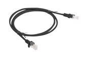 Kabel sieciowy - Lanberg patch cable - 1 m - black RAL 9004 - Czarny - PCU6-10CC-0100-BK