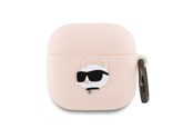 Telefon - Inne akcesoria - Karl Lagerfeld Silicone Choupette Head 3D Case for AirPods 4 - Pink - 3666339398033