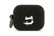 Telefon - Inne akcesoria - Karl Lagerfeld Silicone Choupette Head 3D Case for AirPods Pro 3 - Black - 3666339574895