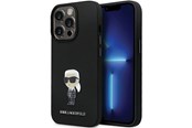 Telefon - Pokrowiec i etui - Karl Lagerfeld KLHCP14XSMHKNPK case for iPhone 14 Pro Max 6.7" - black Silicone Ikonik Metal Pin - 3666339165987