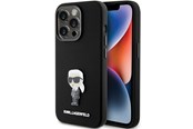 Telefon - Pokrowiec i etui - Karl Lagerfeld Silicone Ikonik Metal Pin case for iPhone 15 Pro - black - 3666339166014