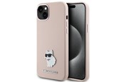 Telefon - Pokrowiec i etui - Karl Lagerfeld Silicone Choupette Metal Pin Case for iPhone 15 Plus / 14 Plus - Pink - 3666339166243