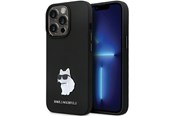 Telefon - Pokrowiec i etui - Karl Lagerfeld KLHCP14XSMHCNPK case for iPhone 14 Pro Max 6.7" - black Silicone C Metal Pin - 3666339166342
