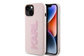 Telefon - Pokrowiec i etui - Karl Lagerfeld 3D Rubber Glitter Logo case for iPhone 15 Plus - pink - 3666339166489