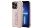 Telefon - Pokrowiec i etui - Karl Lagerfeld 3D Rubber Glitter Logo case for iPhone 15 Pro - pink - 3666339166496