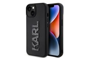 Telefon - Pokrowiec i etui - Karl Lagerfeld 3D Rubber Glitter Logo case for iPhone 15 - black - 3666339166595