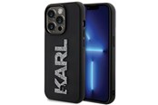 Telefon - Pokrowiec i etui - Karl Lagerfeld 3D Rubber Glitter Logo iPhone 15 Pro Case - Black - 3666339166618