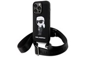 Telefon - Pokrowiec i etui - Karl Lagerfeld KLHCP15XSCBSKNK iPhone 15 Pro Max 6.7" hardcase black/black Crossbody Silicone Ikonik - 3666339167462