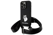 Telefon - Pokrowiec i etui - Karl Lagerfeld KLHCP15XSCBSCNK iPhone 15 Pro Max 6.7" hardcase black/black Crossbody Silicone Choupette - 3666339167585