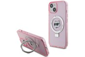 Telefon - Pokrowiec i etui - Karl Lagerfeld KLHMP15SHMRSCHP iPhone 15 6.1" pink/pink hardcase Ring Stand Choupette Head MagSafe - 3666339168759