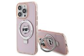 Telefon - Pokrowiec i etui - Karl Lagerfeld KLHMP15LHMRSCHP iPhone 15 Pro 6.1" pink/pink hardcase Ring Stand Choupette Head MagSafe - 3666339168773
