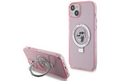 Telefon - Pokrowiec i etui - Karl Lagerfeld Ring Stand Karl&Choupette MagSafe case for iPhone 15 Plus - pink - 3666339169008