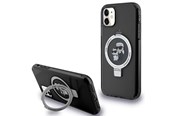 Telefon - Pokrowiec i etui - Karl Lagerfeld Ring Stand Karl&Choupette MagSafe case for iPhone 11 / Xr - black - 3666339169039