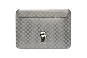 Torba, plecak i pokrowiec na laptopa - Karl Lagerfeld Saffiano Monogram Ikonik case for a 14" laptop - silver - 3666339170547