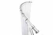 Akcesoria do czyszczenia - Croydex Curved Premium Shower Curtain Rod Chrome - AD108341