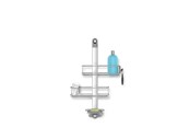Akcesoria do czyszczenia - Simplehuman Medium Adjustable Shower Caddy - Matte Steel - BT1098