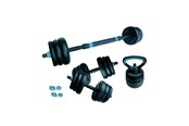 Sport i fitness - ASG Weightset 20 kg. Black/Petrol - ASG4511BLACKONE SIZE