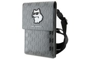 Torba, plecak i pokrowiec na laptopa - Karl Lagerfeld Case KLWBSAKHPCG Handbag - Silver Saffiano Monogram Choupette - 3666339170639
