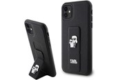 Telefon - Pokrowiec i etui - Karl Lagerfeld Gripstand Saffiano Karl&Choupette Pins case for iPhone 11 / Xr - black - 3666339206772