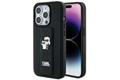 Telefon - Pokrowiec i etui - Karl Lagerfeld Gripstand Saffiano Karl&Choupette Pins case for iPhone 14 Pro - black - 3666339206857