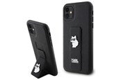 Telefon - Pokrowiec i etui - Karl Lagerfeld Gripstand Saffiano Choupette Pins Case for iPhone 11 / Xr - Black - 3666339207335