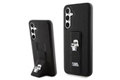 Telefon - Pokrowiec i etui - Karl Lagerfeld Gripstand Saffiano Karl&Choupette Pins case for Samsung Galaxy S23 FE - black - 3666339218621