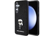 Telefon - Pokrowiec i etui - Karl Lagerfeld Fixed Glitter Ikonik Logo Metal Pin case for Samsung Galaxy S24+ - black - 3666339242091