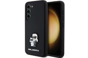 Telefon - Pokrowiec i etui - Karl Lagerfeld Silicone Karl&Choupette Metal Pin case for Samsung Galaxy S23 - black - 3666339242176