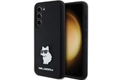 Telefon - Pokrowiec i etui - Karl Lagerfeld Silicone Choupette Metal Pin case for Samsung Galaxy S23 - black - 3666339242206