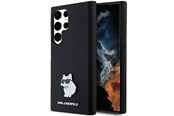 Telefon - Pokrowiec i etui - Karl Lagerfeld Silicone Choupette Metal Pin case for Samsung Galaxy S23 Ultra - black - 3666339242220