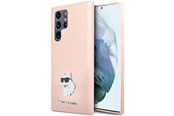 Telefon - Pokrowiec i etui - Karl Lagerfeld Silicone Choupette Metal Pin case for Samsung Galaxy S23 Ultra - pink - 3666339242251