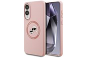 Telefon - Pokrowiec i etui - Karl Lagerfeld Silicone Nauble Heads And Circle MagSafe Case for Samsung Galaxy S25 Edge - Pink - 3666339477073