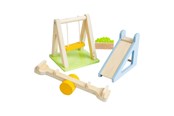 Zabawki drewniane - Bigjigs Wooden Dollhouse Furniture Garden Set - 4-piece - 38006