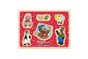 Puzzle - Rasmus Klump - Wooden Peg Puzzle - Friends - 7443