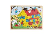 gry-planszowe-karciane-i-kosci - Pippi Langstrømpe Pippi - Framed Wooden Puzzle - Villa Villekulla - 8602