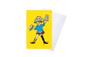 Materiały hobbystyczne - Pippi Langstrømpe Pippi - Greeting Card w. Envelope - Yellow - 8615