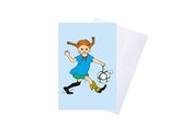 Materiały hobbystyczne - Pippi Langstrømpe Pippi - Greeting Card w. Envelope - Pink - 8616
