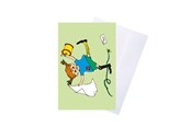 Materiały hobbystyczne - Pippi Langstrømpe Pippi - Greeting Card w. Envelope - Green - 8618