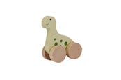 Zabawki dla niemowląt - Barbo Baby Wooden Animals On Wheels - Dino - 6085