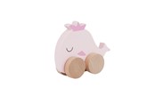 Zabawki dla niemowląt - Barbo Baby Wooden Animals On Wheels - Whale - 6094