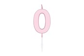 Zabawki - Globos Cake candle 4.5cm Pastel Pink no. 0 - 1110