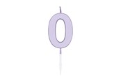 Zabawki - Globos Cake candle 4.5cm Pastel Lilac no. 0 - 1210