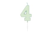 Zabawki - Globos Cake candle 4.5cm Pastel Mint no. 4 - 1194