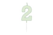 Zabawki - Globos Cake candle 4.5cm Pastel Mint no. 2 - 1192