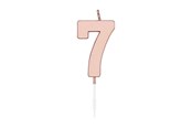 Zabawki - Globos Cake Candle 4.5cm Metallic Rose Gold no. 7 - 1097