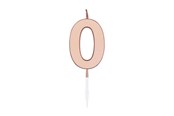 Zabawki - Globos Cake Candle 4.5cm Metallic Rose Gold no. 0 - 1090