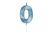 Zabawki - Globos Cake Candle 6cm Metallic Light Blue no. 0 - 1050