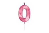 Zabawki - Globos Cake Candle 6cm Metallic Light Pink no. 0 - 1040