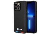 Telefon - Pokrowiec i etui - BMW BMHMP14L22PTDK iPhone 14 Pro 6.1 "black / black Leather Stamp Tricolor Magsafe - 3666339089320